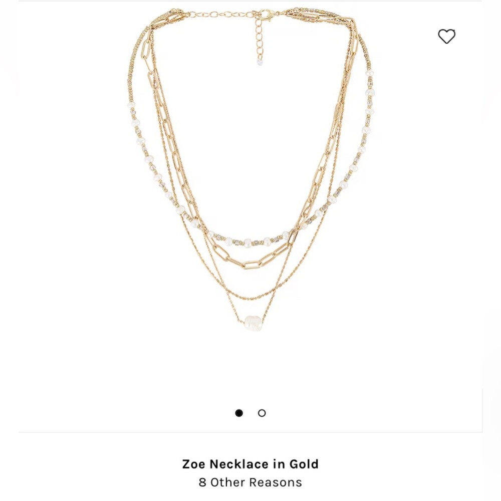 8 Other Reasons—-Zoe Necklace in Gold
